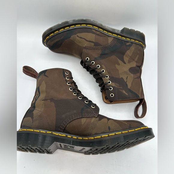 NEW RARE Dr Martens Pascal 1460 Camo combat boots Lace Up 8 Eye MADE IN ENGLAND - Picture 6 of 13